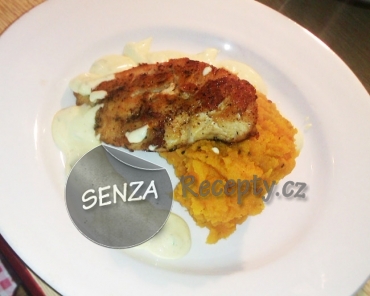 Kuřecí steak s dýňovou kaší a dresinkem z rukoly
