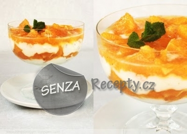 Pomerančový dezert s mátovým jogurtem