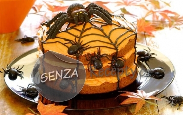 Halloweenský pavoučí dort